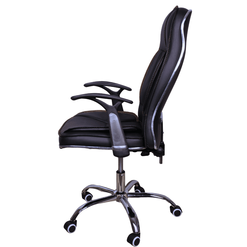 High Back Ergonomic Office Chair - Leather, Adjustable Height, 360° Swivel — Kilirnall, Kericho